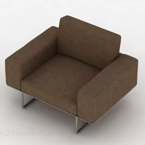 Brown Minimalist Sofa Chair Furniture V1 3d model