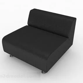 Black Minimalist Sofa Chair Furniture V6 3d model