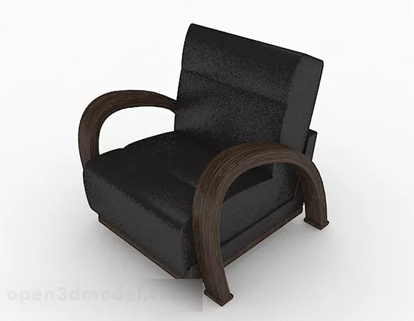 Vintage Black Sofa Chair Furniture 3d model Vintage Black Sofa Chair Furniture 3d model