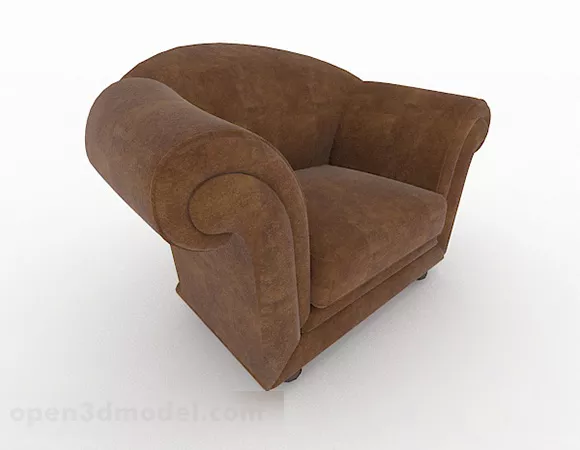 Brown Home Sofa Chair Furniture V4 3d model Brown Home Sofa Chair Furniture V4 3d model