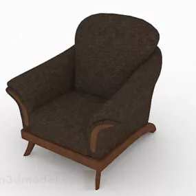 Brown Home Single Sofa 3d model