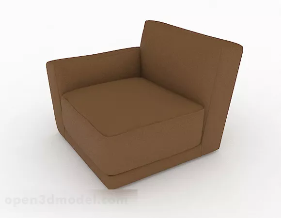 Brown Leather Minimalist Sofa Chair 3d model Brown Leather Minimalist Sofa Chair 3d model