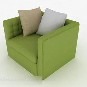 Green Minimalist Single Sofa Furniture V1 3d model