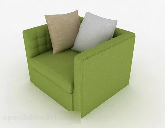 Green Minimalist Single Sofa Furniture V1 3d model Green Minimalist Single Sofa Furniture V1 3d model