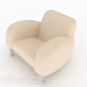 Yellow Minimalist Single Sofa Furniture 3d model
