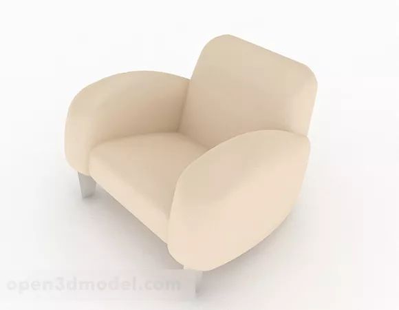 Yellow Minimalist Single Sofa Furniture 3d model Yellow Minimalist Single Sofa Furniture 3d model