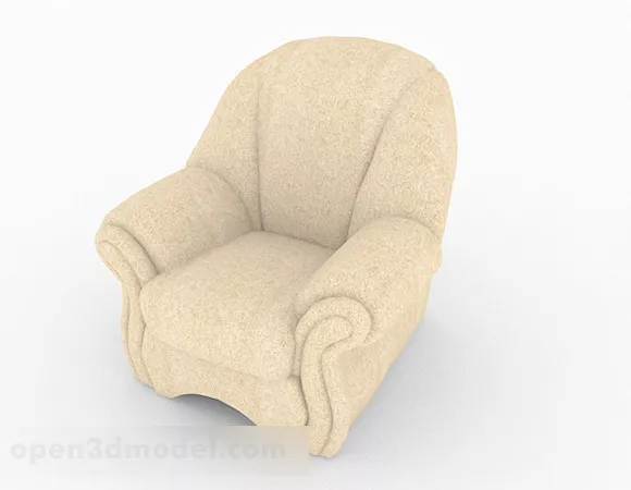 Yellow Single Sofa Furniture V1 3d model Yellow Single Sofa Furniture V1 3d model