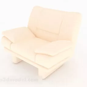 Yellow Home Single Sofa Furniture V2 3d model