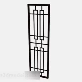 Chinese Style Wood Partition Furniture 3d model
