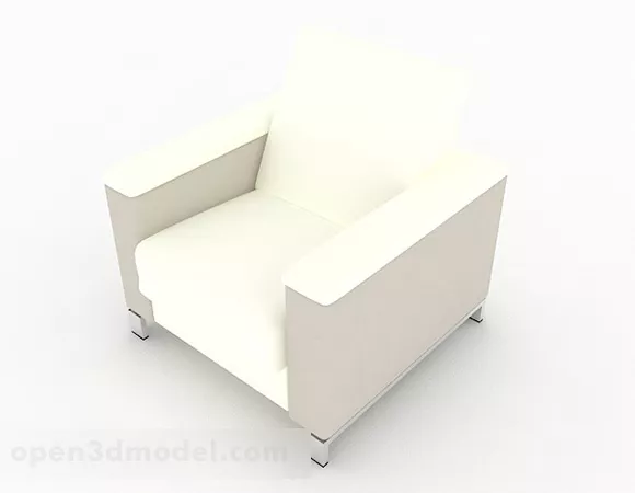 White Minimalist Single Sofa Furniture V2 3d model White Minimalist Single Sofa Furniture V2 3d model
