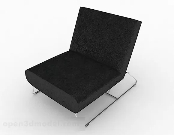 Black Color Minimalist Single Sofa Furniture 3d model Black Color Minimalist Single Sofa Furniture 3d model
