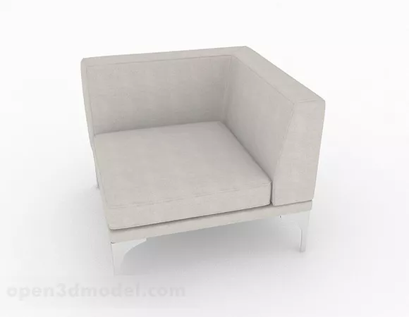Gray Simple Single Sofa Furniture V2 3d model Gray Simple Single Sofa Furniture V2 3d model