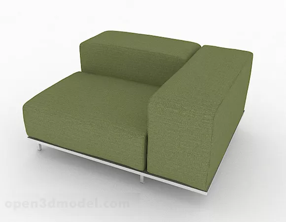 Green Minimalist Single Sofa Furniture V2 3d model Green Minimalist Single Sofa Furniture V2 3d model