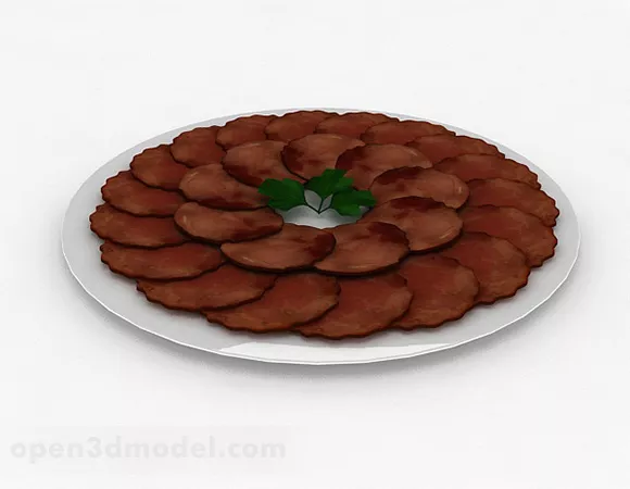 Food On Disc 3d model Food On Disc 3d model