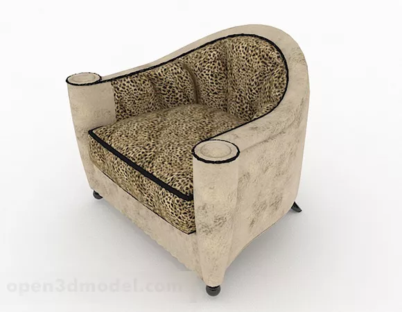 Brown Single Sofa Design V1 3d model Brown Single Sofa Design V1 3d model