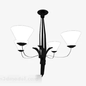 Black Home Chandelier Design 3d model