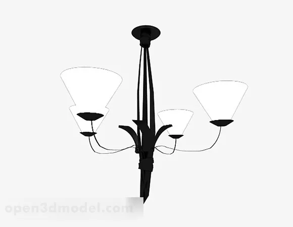 Black Home Chandelier Design 3d model Black Home Chandelier Design 3d model