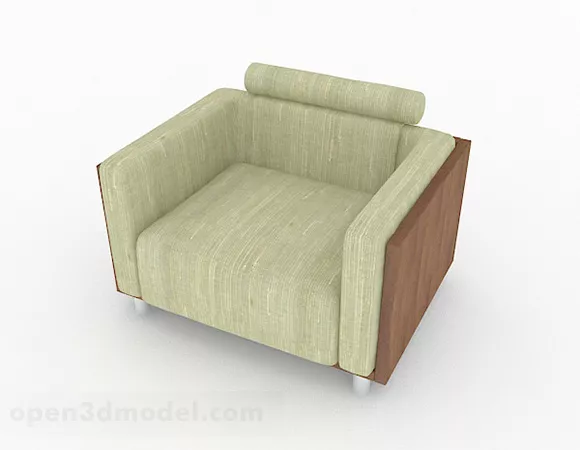 Green Minimalist Single Sofa Design 3d model Green Minimalist Single Sofa Design 3d model