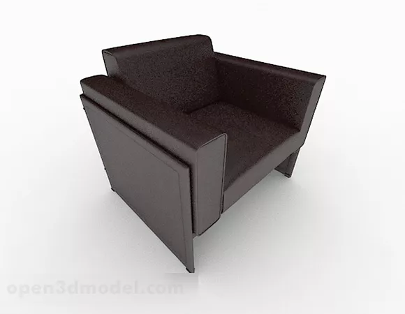 Brown Minimalist Single Sofa Design 3d model Brown Minimalist Single Sofa Design 3d model