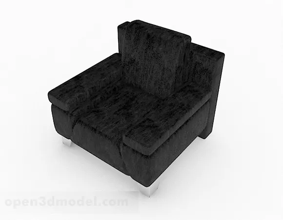 Black Single Sofa Design 3d model Black Single Sofa Design 3d model