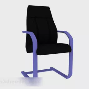 Black Leisure Chair Design 3d model