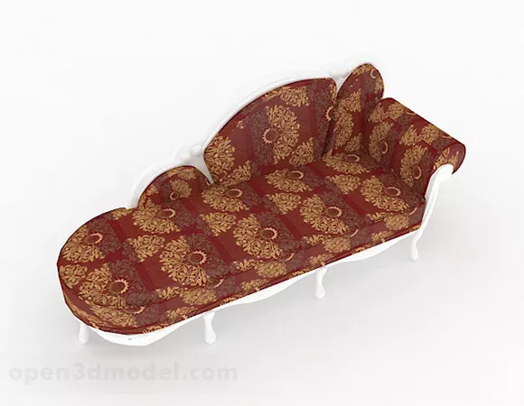 European Red Multiseater Sofa 3d model European Red Multiseater Sofa 3d model