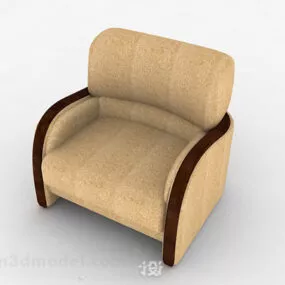 Yellow Modern Single Sofa 3d model