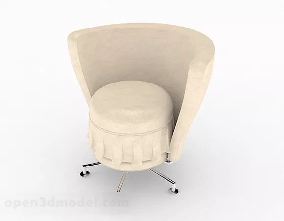 Light Brown Leather Single Sofa 3d model Light Brown Leather Single Sofa 3d model