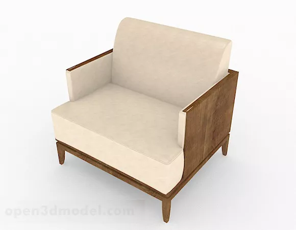 Light Brown Fabric Single Sofa 3d model Light Brown Fabric Single Sofa 3d model