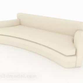 Beige Multiseater Sofa Design 3d model
