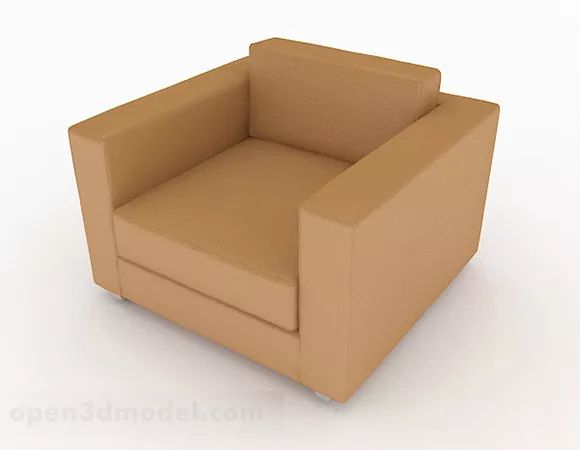Yellow Brown Simple Single Sofa Design V1 3d model Yellow Brown Simple Single Sofa Design V1 3d model