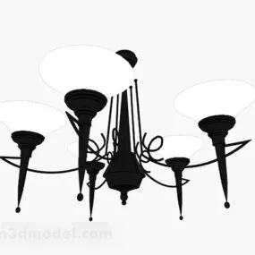 Black Chandelier Design V1 3d model