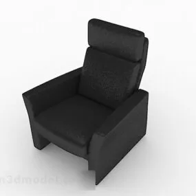 Black Single Sofa Design V1 3d model