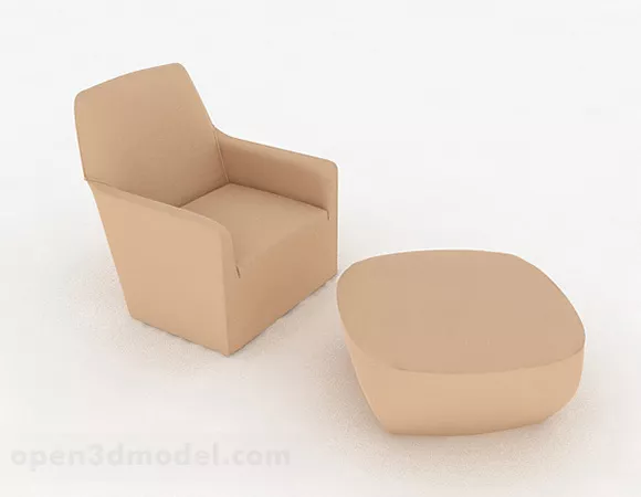 Modern Minimalist Single Sofa Design 3d model Modern Minimalist Single Sofa Design 3d model