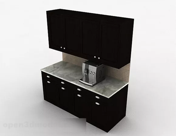 Modern Kitchen Cabinet Set 3d model Modern Kitchen Cabinet Set 3d model