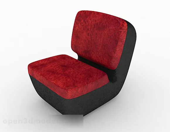 Red Single Armchair 3d model Red Single Armchair 3d model