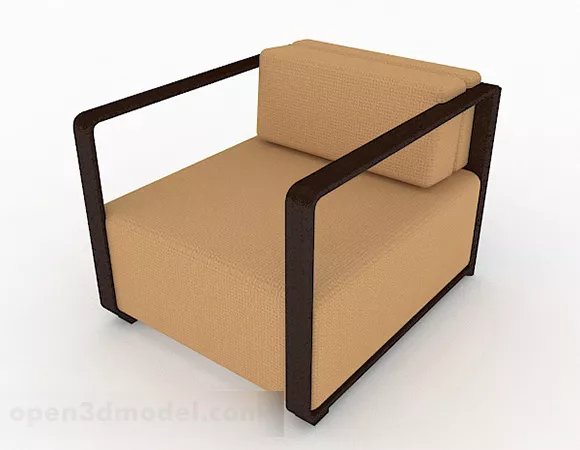 Brown Home Single Armchair 3d model Brown Home Single Armchair 3d model