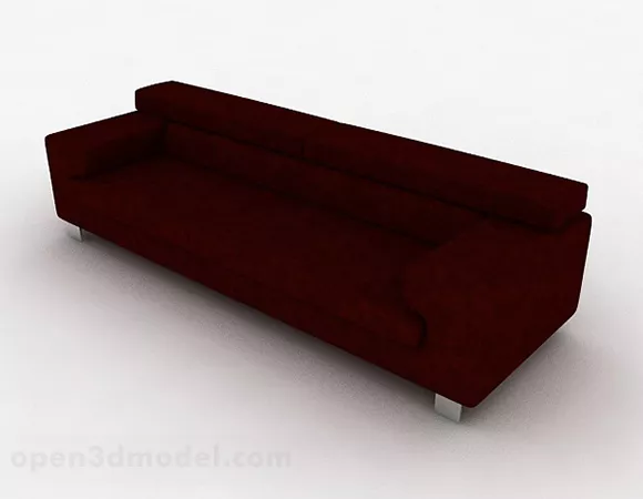 Red Minimalist Home Sofa 3d model Red Minimalist Home Sofa 3d model