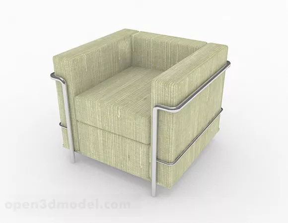 Green Fabric Minimalist Single Armchair 3d model Green Fabric Minimalist Single Armchair 3d model