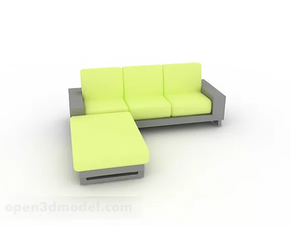 Yellow Minimalist Sectional Sofa 3d model Yellow Minimalist Sectional Sofa 3d model