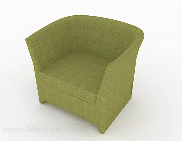 Green Fabric Home Cube Armchair 3d model Green Fabric Home Cube Armchair 3d model