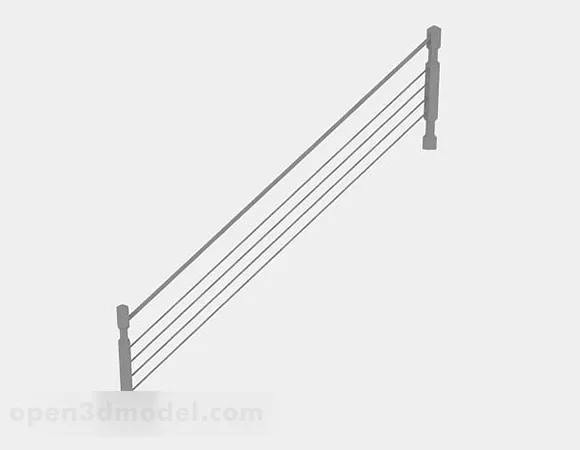 Grey Stair Railing Design 3d model Grey Stair Railing Design 3d model