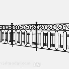 Home Balcony Black Railing 3d model
