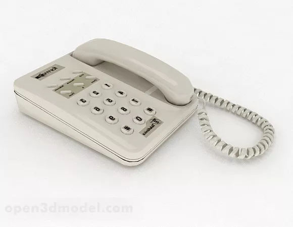 Vintage Table Phone V1 3d model Vintage Table Phone V1 3d model