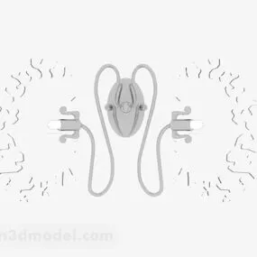 Gray Home Wall Lamp Design 3d model