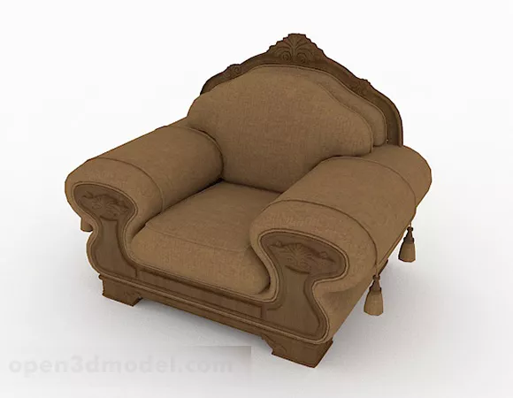 European Style Home Single Sofa 3d model European Style Home Single Sofa 3d model