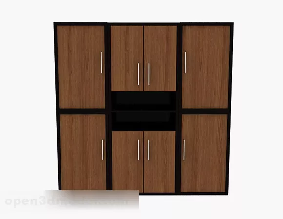 Bedroom Wardrobe White Color 3d model