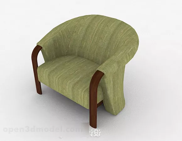 Green Tone Minimalist Single Sofa V1 3d model Green Tone Minimalist Single Sofa V1 3d model