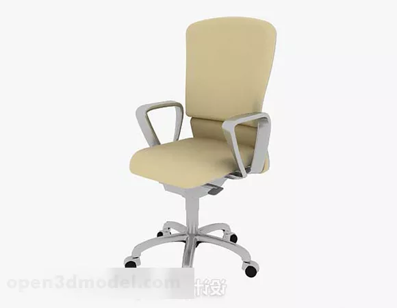 Yellow Wheels Chair 3d model Yellow Wheels Chair 3d model