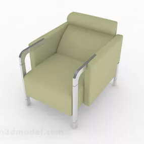 Green Fabric Single Sofa 3d model